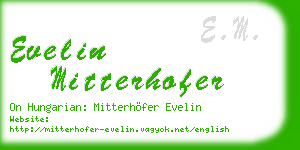 evelin mitterhofer business card