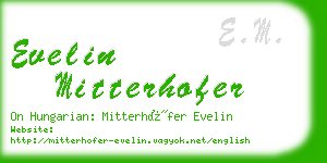 evelin mitterhofer business card